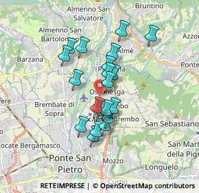 Mappa Via Vincenzo Bellini, 24030 Valbrembo BG, Italia (1.355)