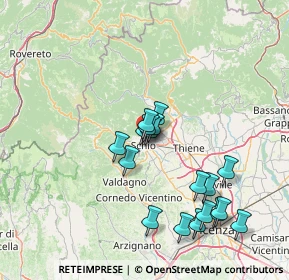 Mappa Via Galileo Galilei, 36015 Schio VI, Italia (13.82167)