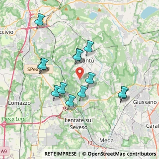Mappa Via Santa Chiara, 22060 Carimate CO, Italia (3.48923)