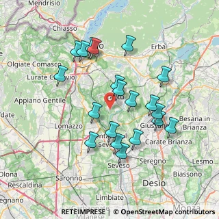Mappa Via Santa Chiara, 22060 Carimate CO, Italia (6.9285)
