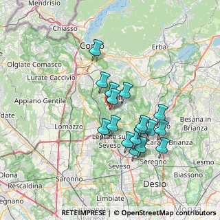 Mappa Via Santa Chiara, 22060 Carimate CO, Italia (6.02353)