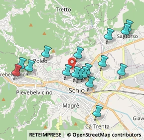 Mappa Via Monte Zebio, 36015 Schio VI, Italia (1.85706)