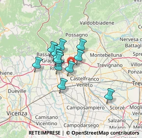 Mappa 31037 Loria TV, Italia (9.2075)