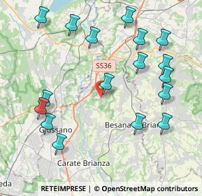 Mappa Via Luigi Galvani, 20836 Briosco MB, Italia (4.67941)