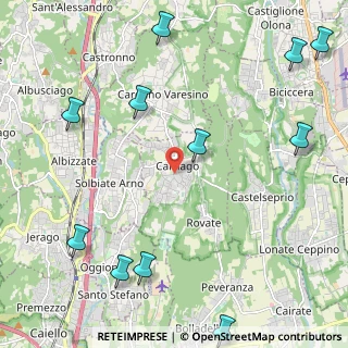Mappa 21040 Carnago VA, Italia (3.01636)