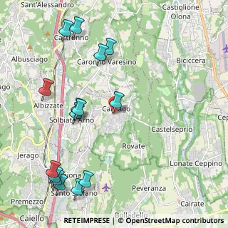 Mappa Via San Martino, 21040 Carnago VA, Italia (2.608)