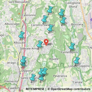 Mappa 21040 Carnago VA, Italia (2.61333)
