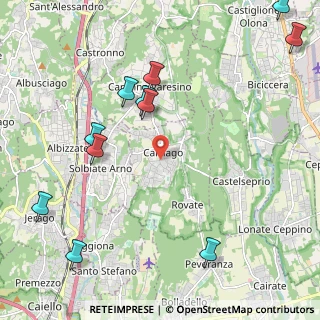 Mappa 21040 Carnago VA, Italia (2.68818)