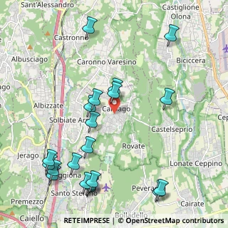 Mappa 21040 Carnago VA, Italia (2.545)