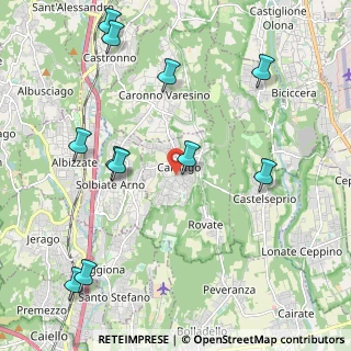 Mappa 21040 Carnago VA, Italia (2.49545)
