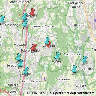 Mappa 21040 Carnago VA, Italia (2.66385)
