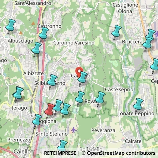 Mappa Via San Martino, 21040 Carnago VA, Italia (3.052)