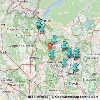 Mappa SP34, 22063 Cantù CO, Italia (7.30706)