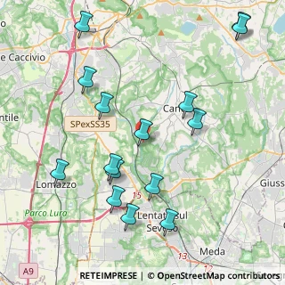 Mappa SP34, 22063 Cantù CO, Italia (4.612)