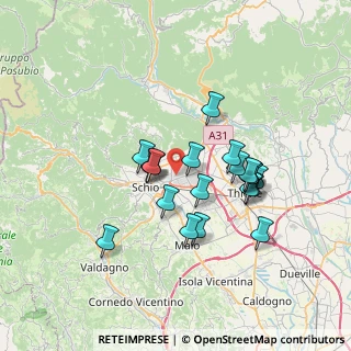 Mappa Via Emilia Romagna, 36015 Schio VI, Italia (5.864)