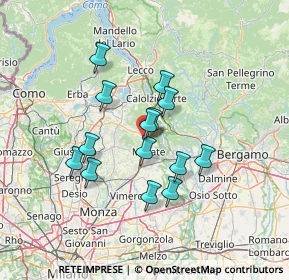 Mappa Via San Vigilio, 23887 Olgiate Molgora LC, Italia (10.97)