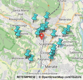 Mappa Via San Vigilio, 23887 Olgiate Molgora LC, Italia (1.665)