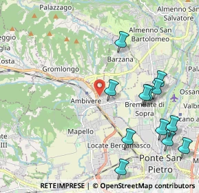Mappa Via Giacomo Leopardi, 24030 Mapello BG, Italia (2.40917)