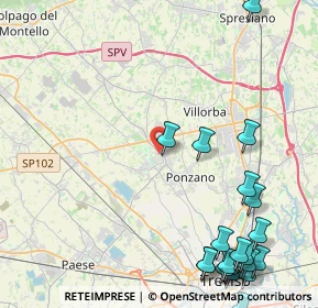 Mappa Via dei Fanti, 31050 Ponzano Veneto TV, Italia (6.1895)