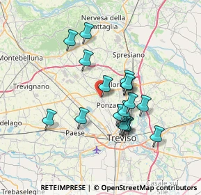 Mappa Via dei Fanti, 31050 Ponzano Veneto TV, Italia (5.98333)