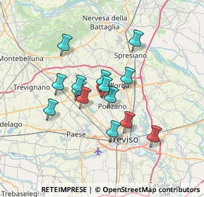 Mappa Via dei Fanti, 31050 Ponzano Veneto TV, Italia (5.36643)