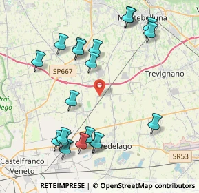 Mappa Via Pola, 31050 Vedelago TV, Italia (4.544)
