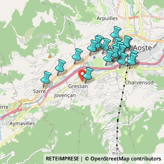 Mappa Frazione Chez le Ru, 11020 Gressan AO, Italia (1.9085)