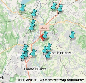 Mappa Via Alessandro Volta, 20836 Briosco MB, Italia (3.93867)