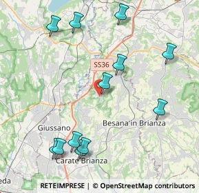 Mappa Via Alessandro Volta, 20836 Briosco MB, Italia (4.75667)