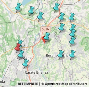Mappa Via Alessandro Volta, 20836 Briosco MB, Italia (4.66706)