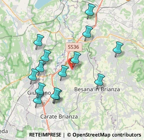 Mappa Via Alessandro Volta, 20836 Briosco MB, Italia (3.83143)