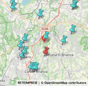 Mappa Via Alessandro Volta, 20836 Briosco MB, Italia (5.02625)