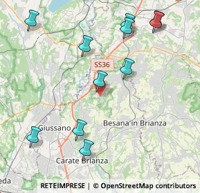 Mappa Via Alessandro Volta, 20836 Briosco MB, Italia (4.71364)