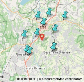 Mappa Via Alessandro Volta, 20836 Briosco MB, Italia (3.34273)