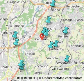 Mappa Via Alessandro Volta, 20836 Briosco MB, Italia (2.07833)