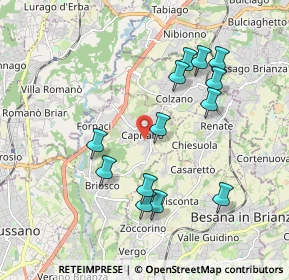 Mappa Via Alessandro Volta, 20836 Briosco MB, Italia (1.86231)