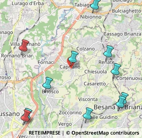 Mappa Via Alessandro Volta, 20836 Briosco MB, Italia (2.73727)