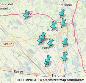 Mappa Via Papa Giovanni XXIII, 31050 Ponzano Veneto TV, Italia (3.41182)
