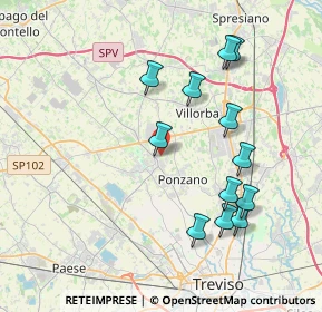 Mappa Via Papa Giovanni XXIII, 31050 Ponzano Veneto TV, Italia (3.915)