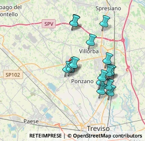 Mappa Via Papa Giovanni XXIII, 31050 Ponzano Veneto TV, Italia (3.18941)