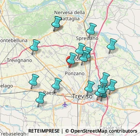 Mappa Via Papa Giovanni XXIII, 31050 Ponzano Veneto TV, Italia (7.46389)