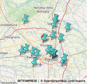 Mappa Via Papa Giovanni XXIII, 31050 Ponzano Veneto TV, Italia (6.9925)