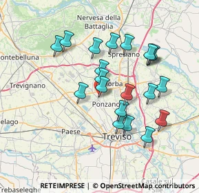 Mappa Via Papa Giovanni XXIII, 31050 Ponzano Veneto TV, Italia (6.614)