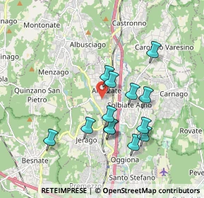 Mappa Via Montello, 21041 Albizzate VA, Italia (1.63462)