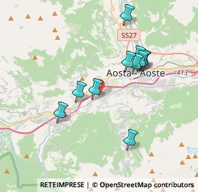 Mappa Frazione Cretaz, 11020 Gressan AO, Italia (3.39545)