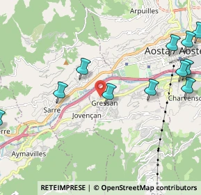 Mappa Frazione Cretaz, 11020 Gressan AO, Italia (2.68909)