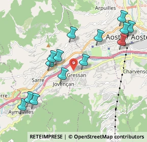 Mappa Frazione Cretaz, 11020 Gressan AO, Italia (2.17429)