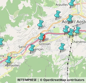 Mappa Frazione Cretaz, 11020 Gressan AO, Italia (2.4125)