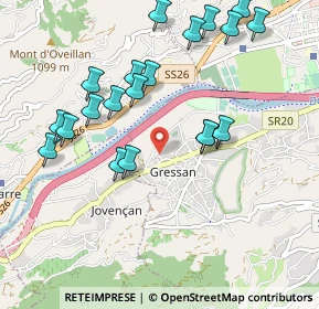 Mappa Frazione Cretaz, 11020 Gressan AO, Italia (1.0525)