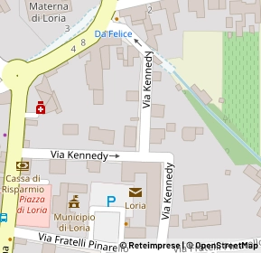Mappa Via Kennedy, 31037 Loria TV, Italia (0.09615)